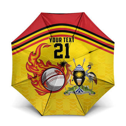 Custom Africa Cricket Uganda Umbrella Cranes Cricket Ball Fire