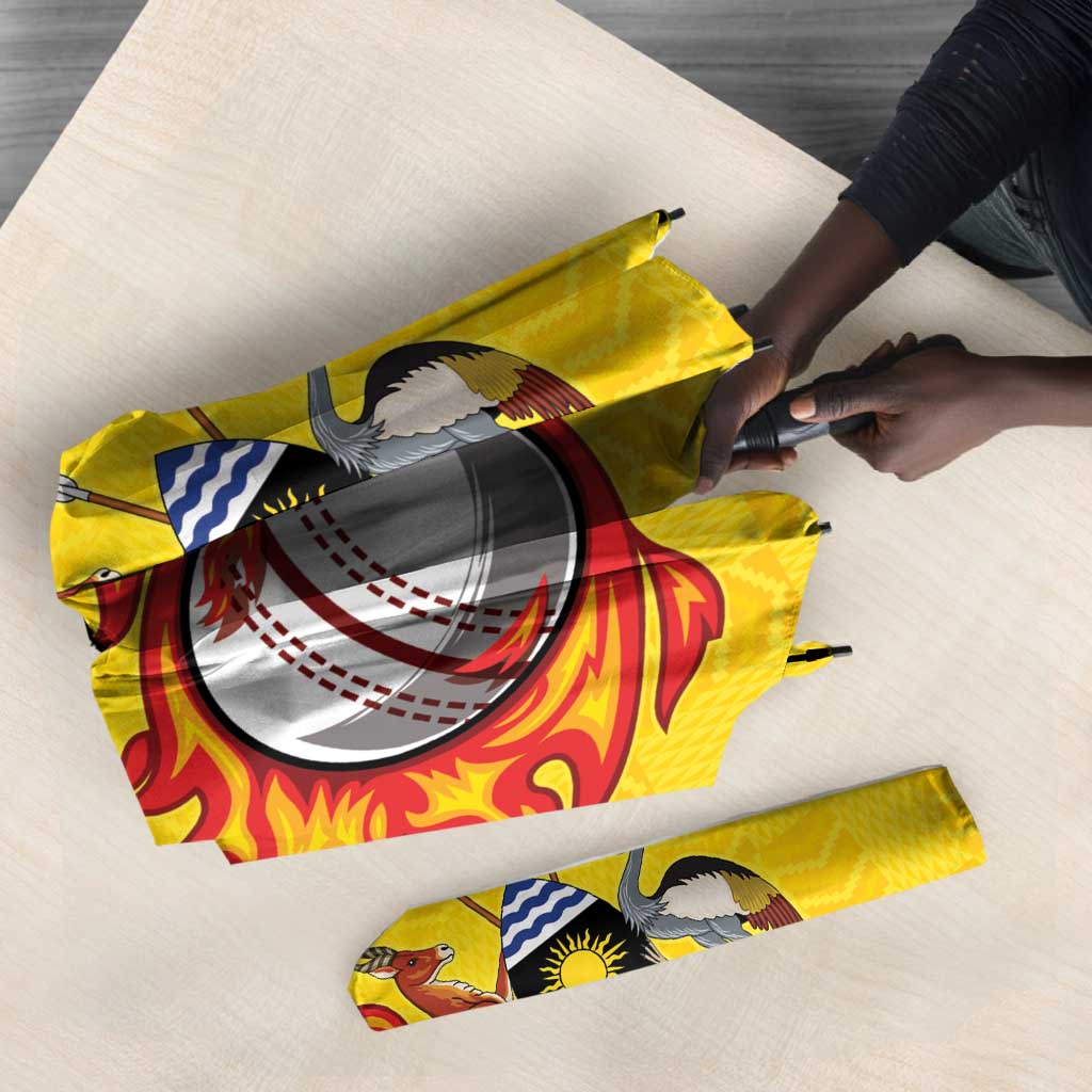 Custom Africa Cricket Uganda Umbrella Cranes Cricket Ball Fire