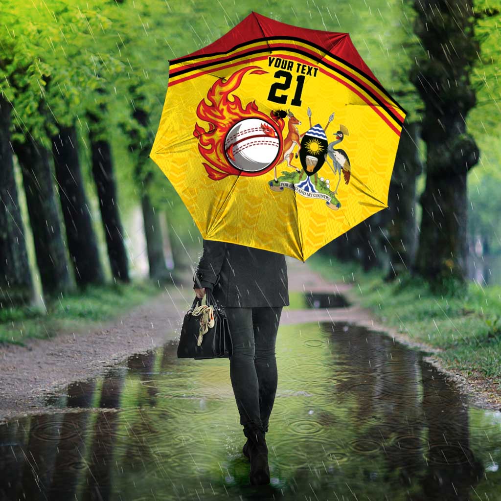 Custom Africa Cricket Uganda Umbrella Cranes Cricket Ball Fire