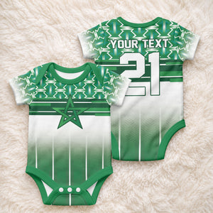 World Football Morocco Custom Baby Onesie 1994 Away Retro Green Jersey