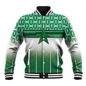 World Football Morocco Custom Baseball Jacket 1994 Away Retro Green Jersey - African Pride