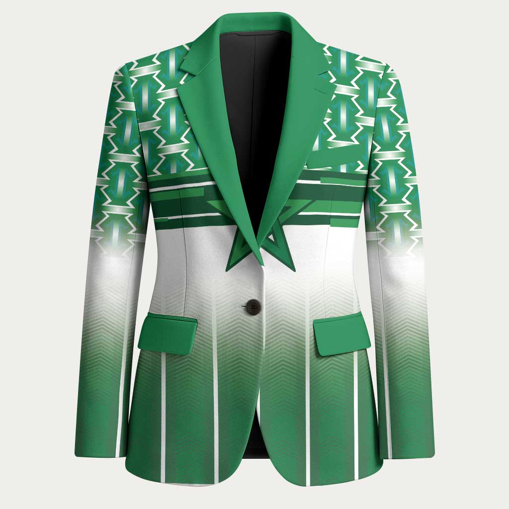 World Football Morocco Custom Blazer 1994 Away Retro Green Jersey - African Pride