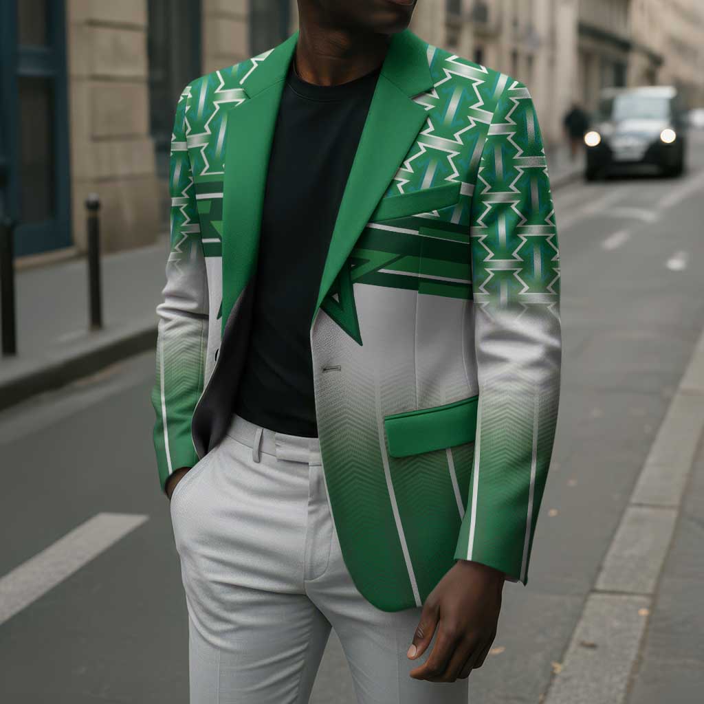 World Football Morocco Custom Blazer 1994 Away Retro Green Jersey - African Pride