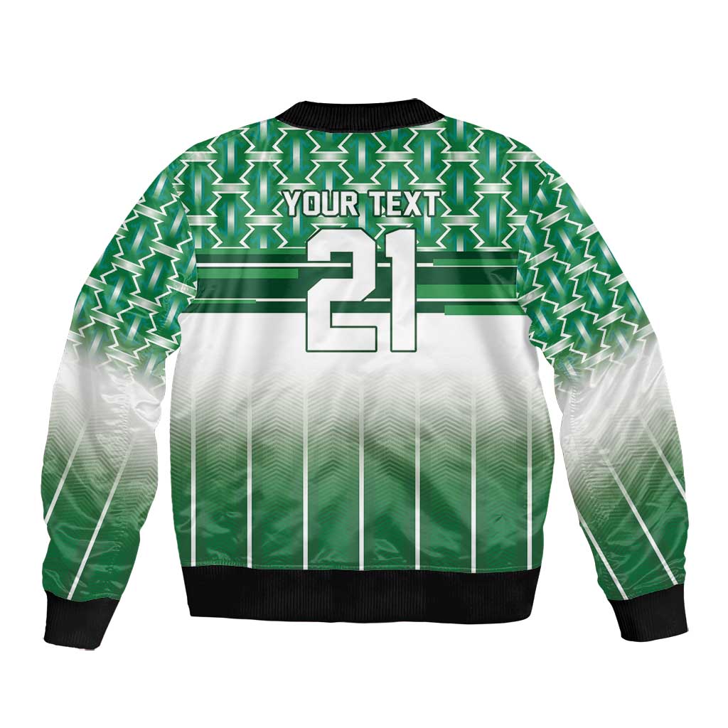 World Football Morocco Custom Bomber Jacket 1994 Away Retro Green Jersey - African Pride