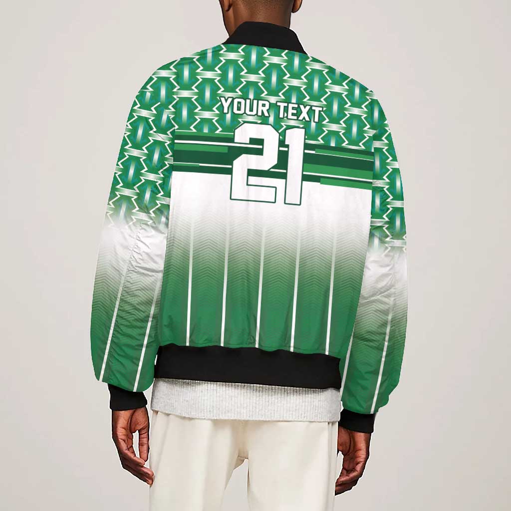 World Football Morocco Custom Bomber Jacket 1994 Away Retro Green Jersey - African Pride