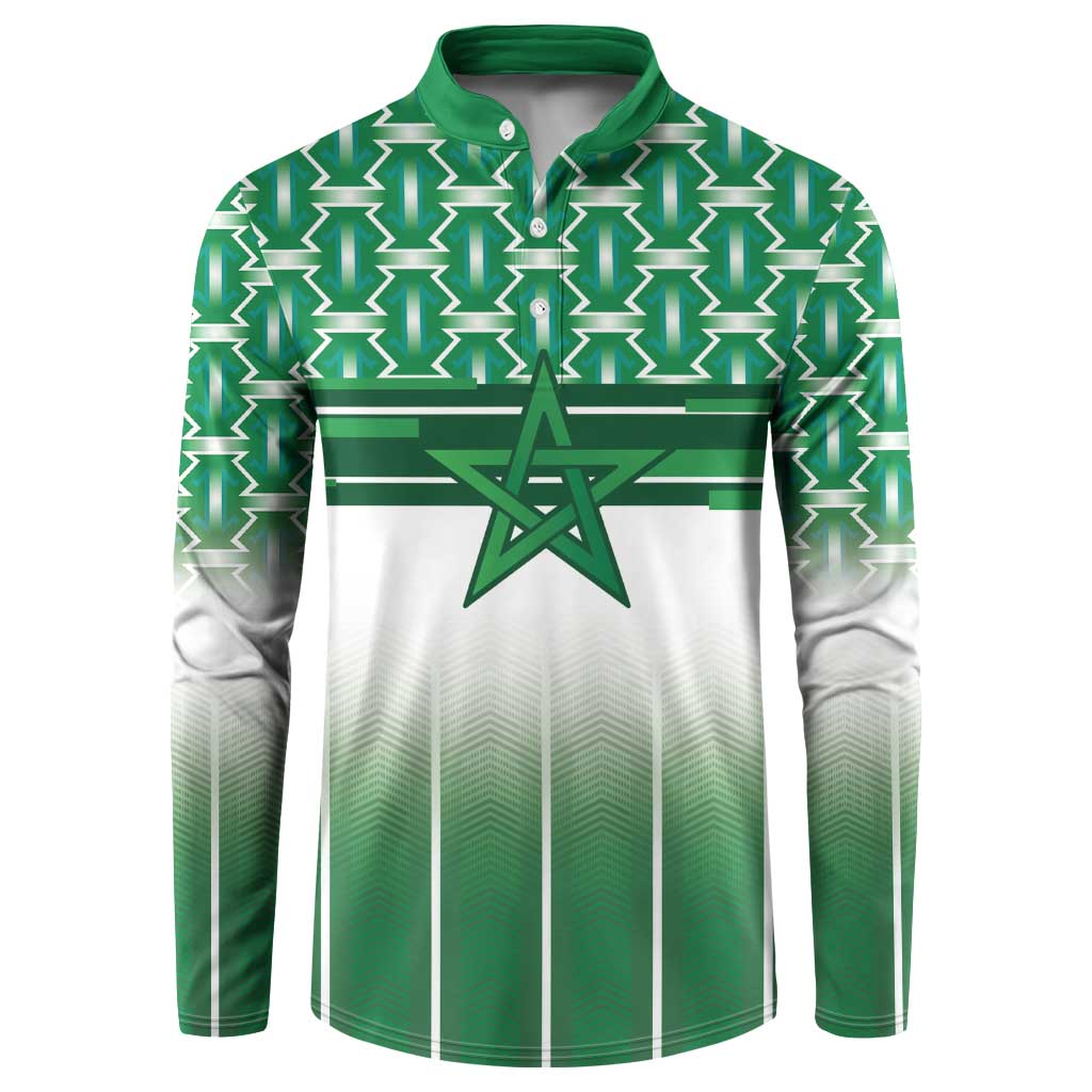 World Football Morocco Custom Button Sweatshirt 1994 Away Retro Green Jersey