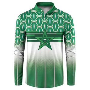 World Football Morocco Custom Button Sweatshirt 1994 Away Retro Green Jersey