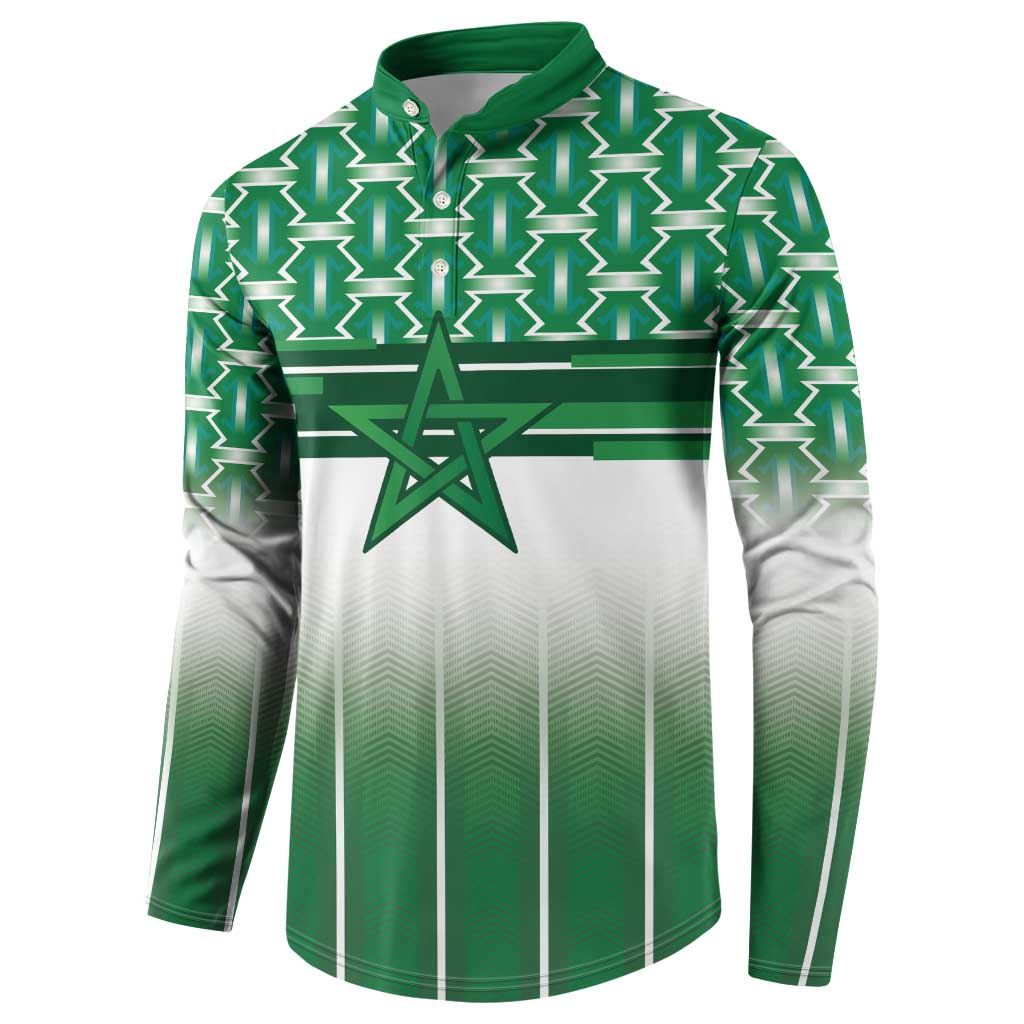 World Football Morocco Custom Button Sweatshirt 1994 Away Retro Green Jersey