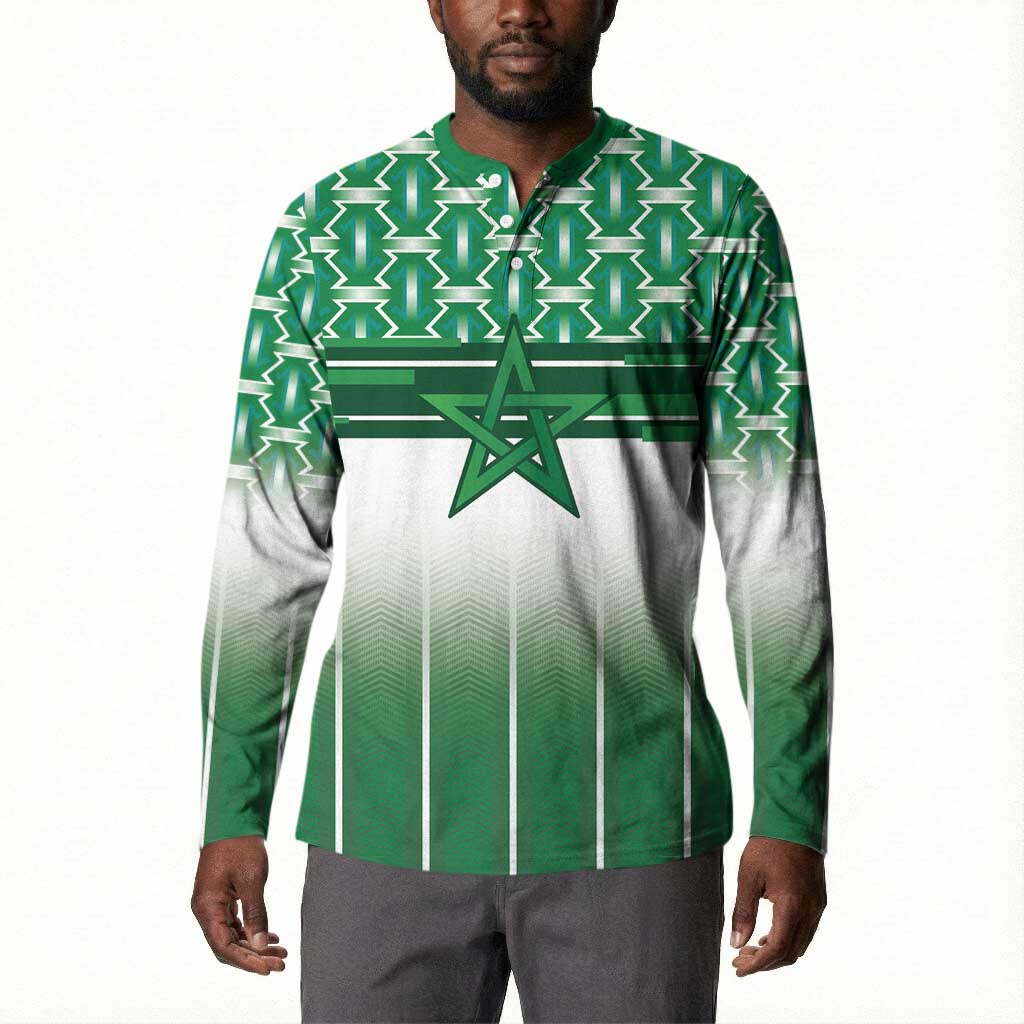 World Football Morocco Custom Button Sweatshirt 1994 Away Retro Green Jersey