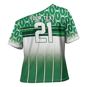 World Football Morocco Custom Cross Shoulder Shirt 1994 Away Retro Green Jersey - African Pride
