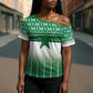 World Football Morocco Custom Cross Shoulder Shirt 1994 Away Retro Green Jersey - African Pride