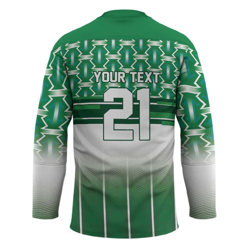 World Football Morocco Custom Hockey Jersey 1994 Away Retro Green Jersey - African Pride