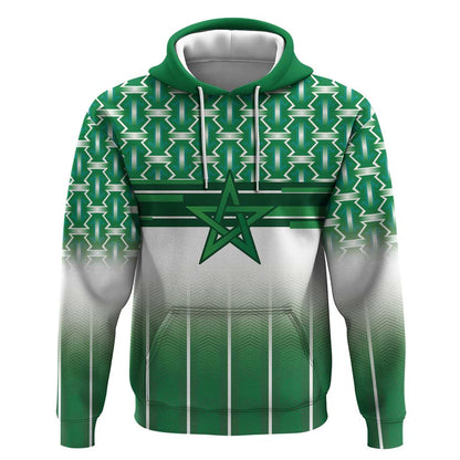 World Football Morocco Custom Hoodie 1994 Away Retro Green Jersey - African Pride