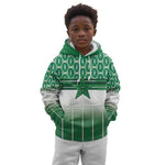 World Football Morocco Custom Kid Hoodie 1994 Away Retro Green Jersey - African Pride