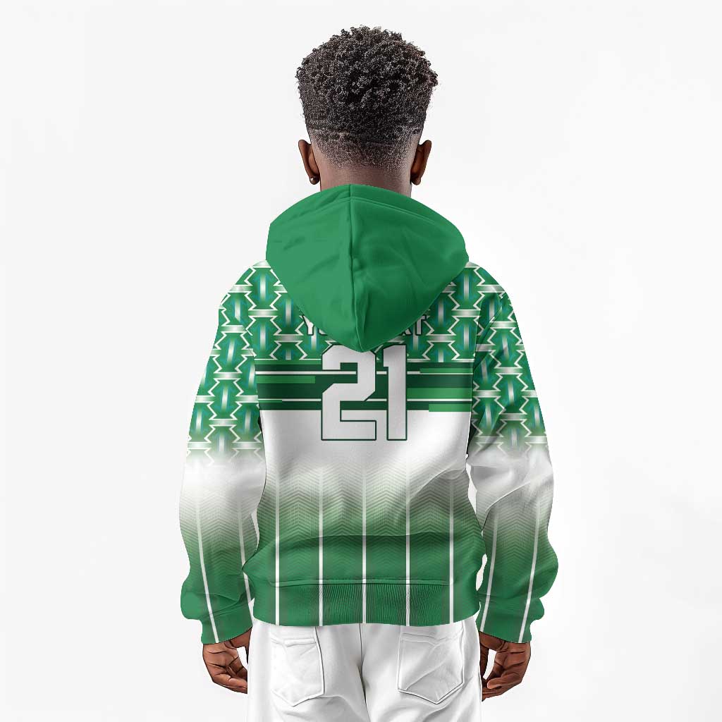 World Football Morocco Custom Kid Hoodie 1994 Away Retro Green Jersey - African Pride