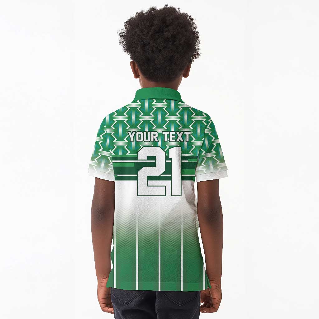 World Football Morocco Custom Kid Polo Shirt 1994 Away Retro Green Jersey - African Pride