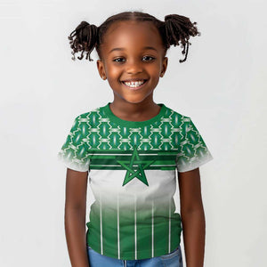 World Football Morocco Custom Kid T shirt 1994 Away Retro Green Jersey - African Pride