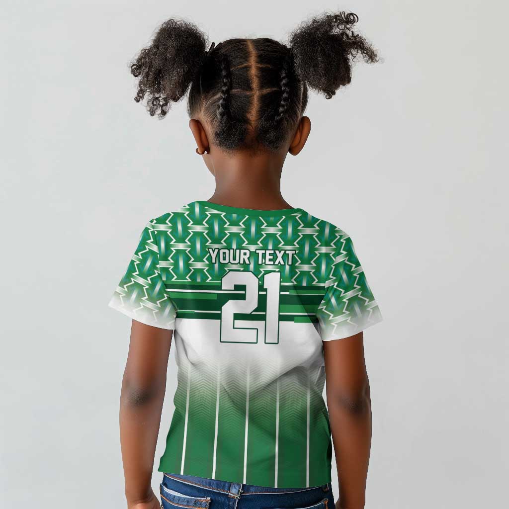 World Football Morocco Custom Kid T shirt 1994 Away Retro Green Jersey - African Pride