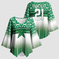 World Football Morocco Custom Kimono Sleeve Blouse 1994 Away Retro Green Jersey - African Pride