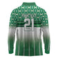 World Football Morocco Custom Long Sleeve Polo Shirt 1994 Away Retro Green Jersey - African Pride