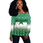 World Football Morocco Custom Off Shoulder Sweater 1994 Away Retro Green Jersey - African Pride