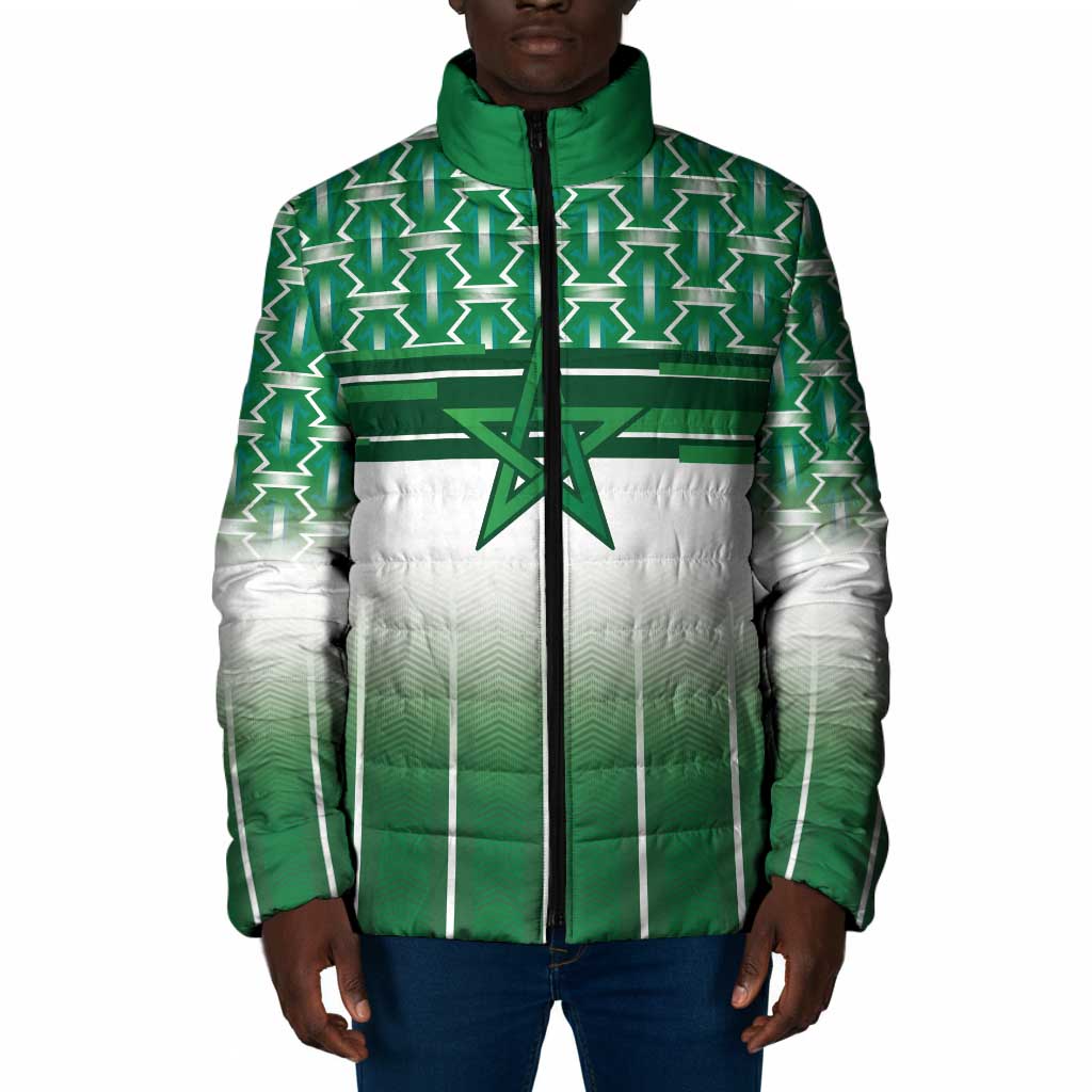 World Football Morocco Custom Padded Jacket 1994 Away Retro Green Jersey - African Pride