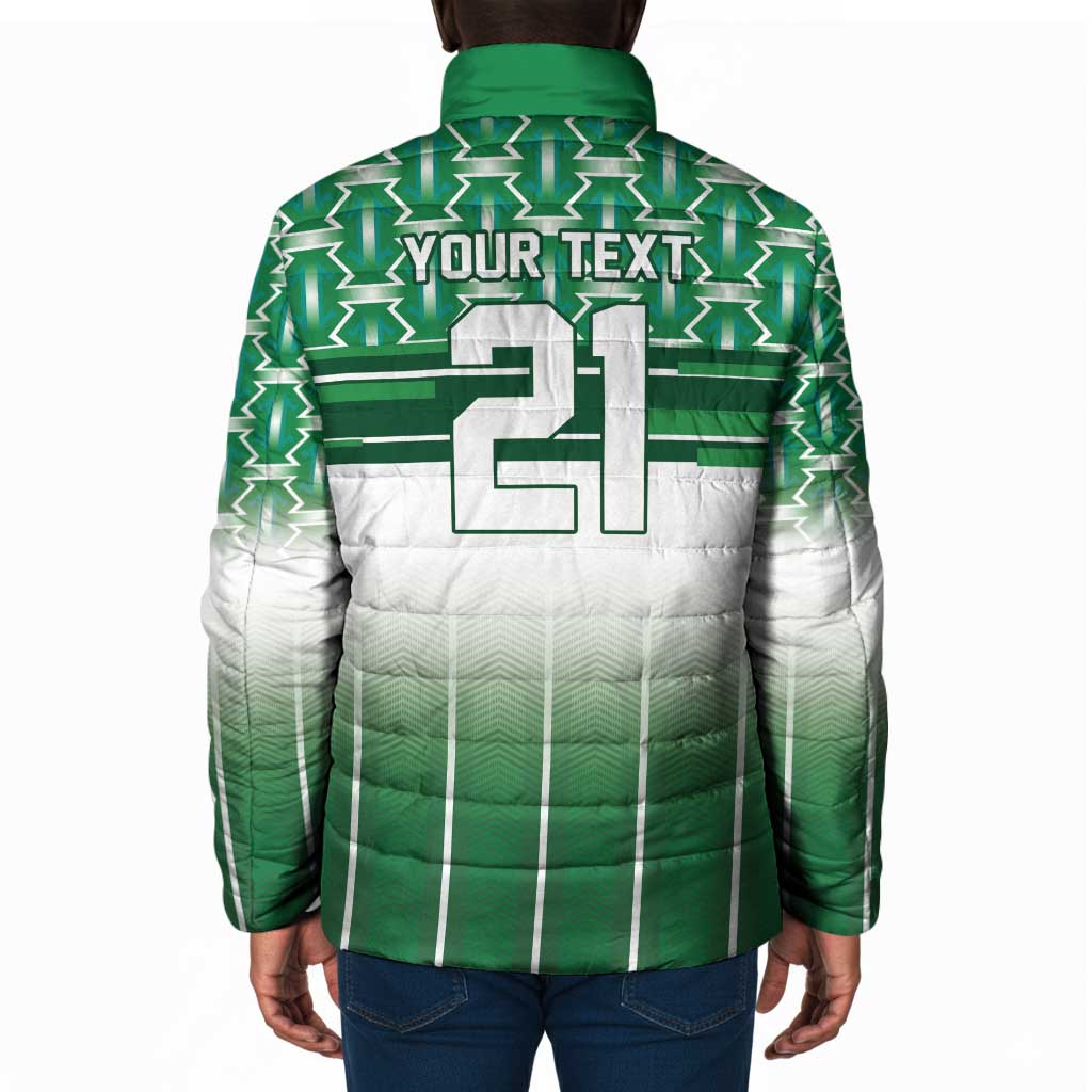World Football Morocco Custom Padded Jacket 1994 Away Retro Green Jersey - African Pride