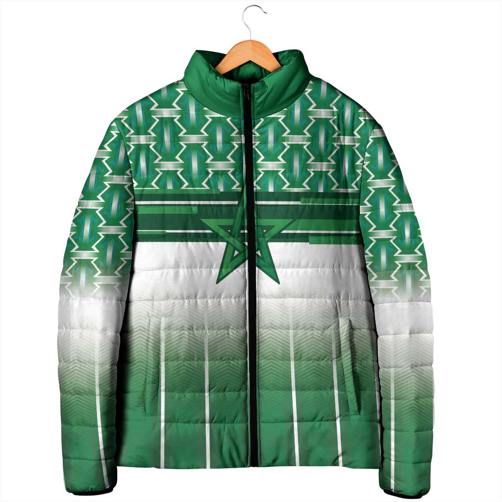 World Football Morocco Custom Padded Jacket 1994 Away Retro Green Jersey - African Pride