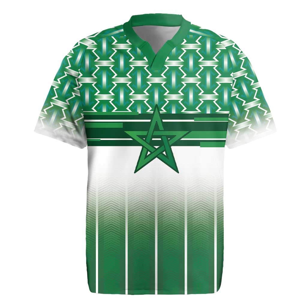 World Football Morocco Custom Rugby Jersey 1994 Away Retro Green Jersey - African Pride