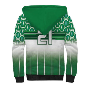 World Football Morocco Custom Sherpa Hoodie 1994 Away Retro Green Jersey - African Pride