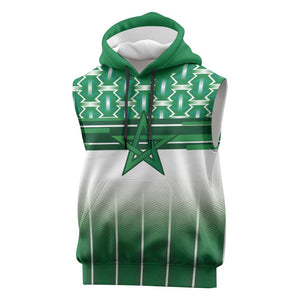 World Football Morocco Custom Sleeveless Hoodie 1994 Away Retro Green Jersey - African Pride