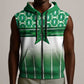 World Football Morocco Custom Sleeveless Zip Hoodie 1994 Away Retro Green Jersey - African Pride