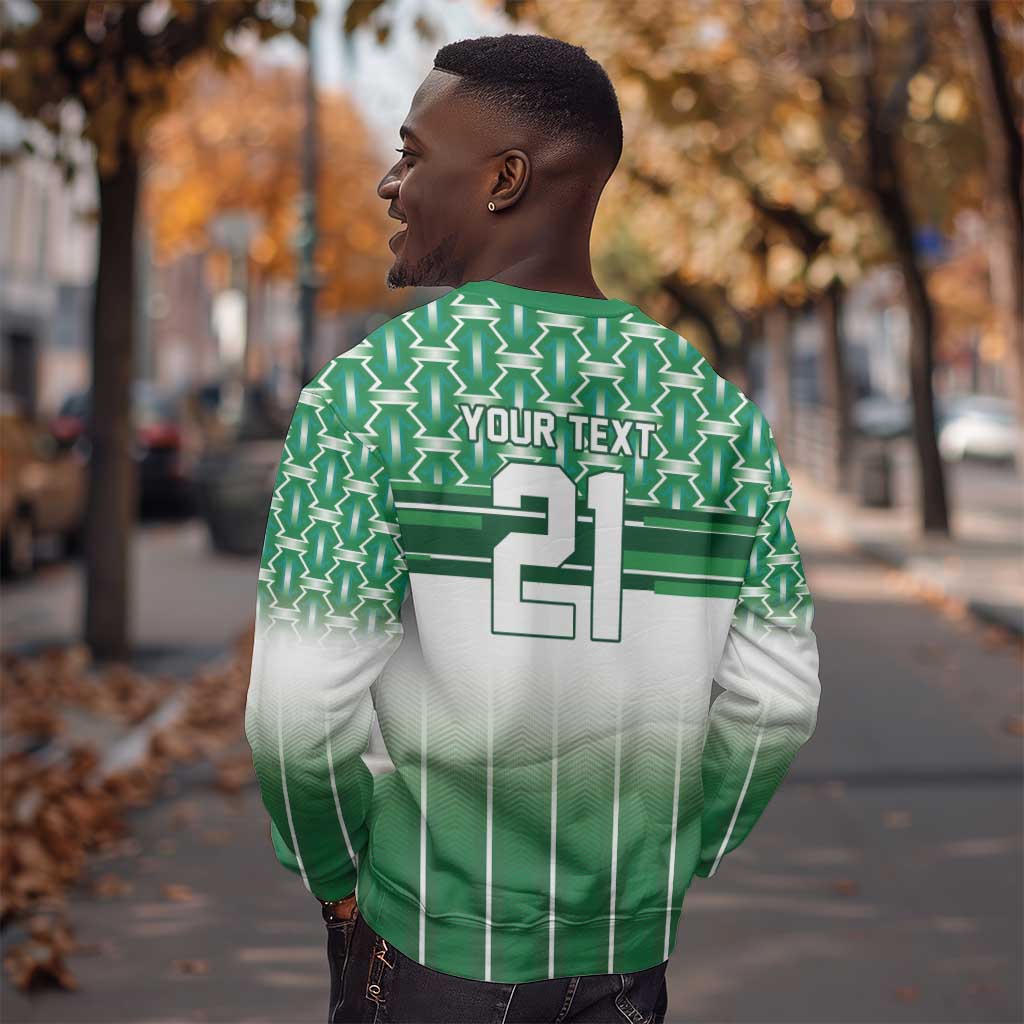 World Football Morocco Custom Sweatshirt 1994 Away Retro Green Jersey - African Pride