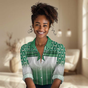 World Football Morocco Custom Women Casual Shirt 1994 Away Retro Green Jersey - African Pride
