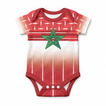 World Football Morocco Custom Baby Onesie 1994 Away Retro Red Jersey
