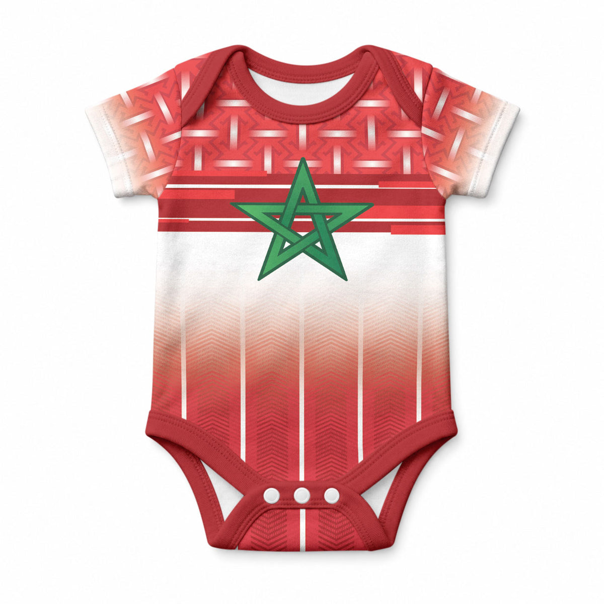 World Football Morocco Custom Baby Onesie 1994 Away Retro Red Jersey