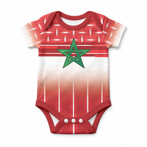 World Football Morocco Custom Baby Onesie 1994 Away Retro Red Jersey