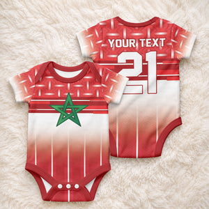 World Football Morocco Custom Baby Onesie 1994 Away Retro Red Jersey