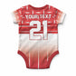 World Football Morocco Custom Baby Onesie 1994 Away Retro Red Jersey