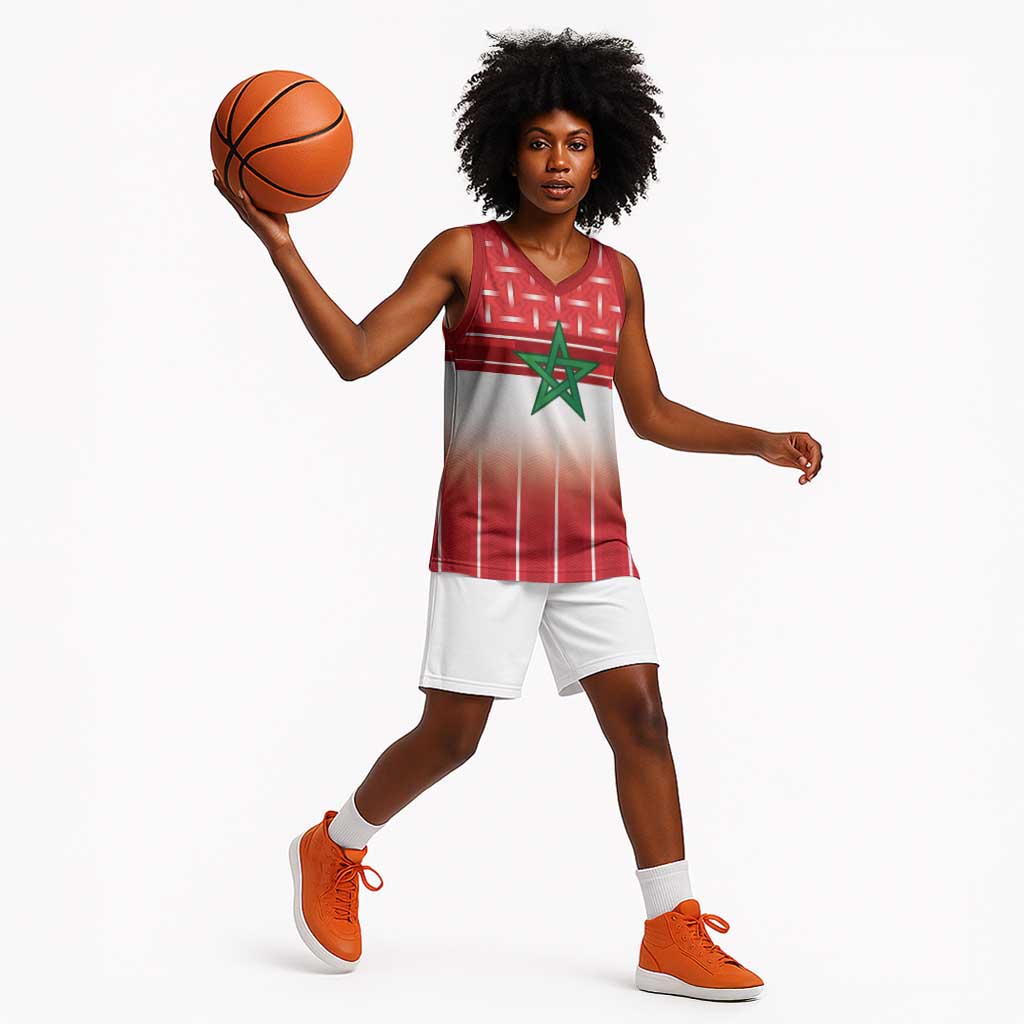 World Football Morocco Custom Basketball Jersey 1994 Away Retro Red Jersey - African Pride
