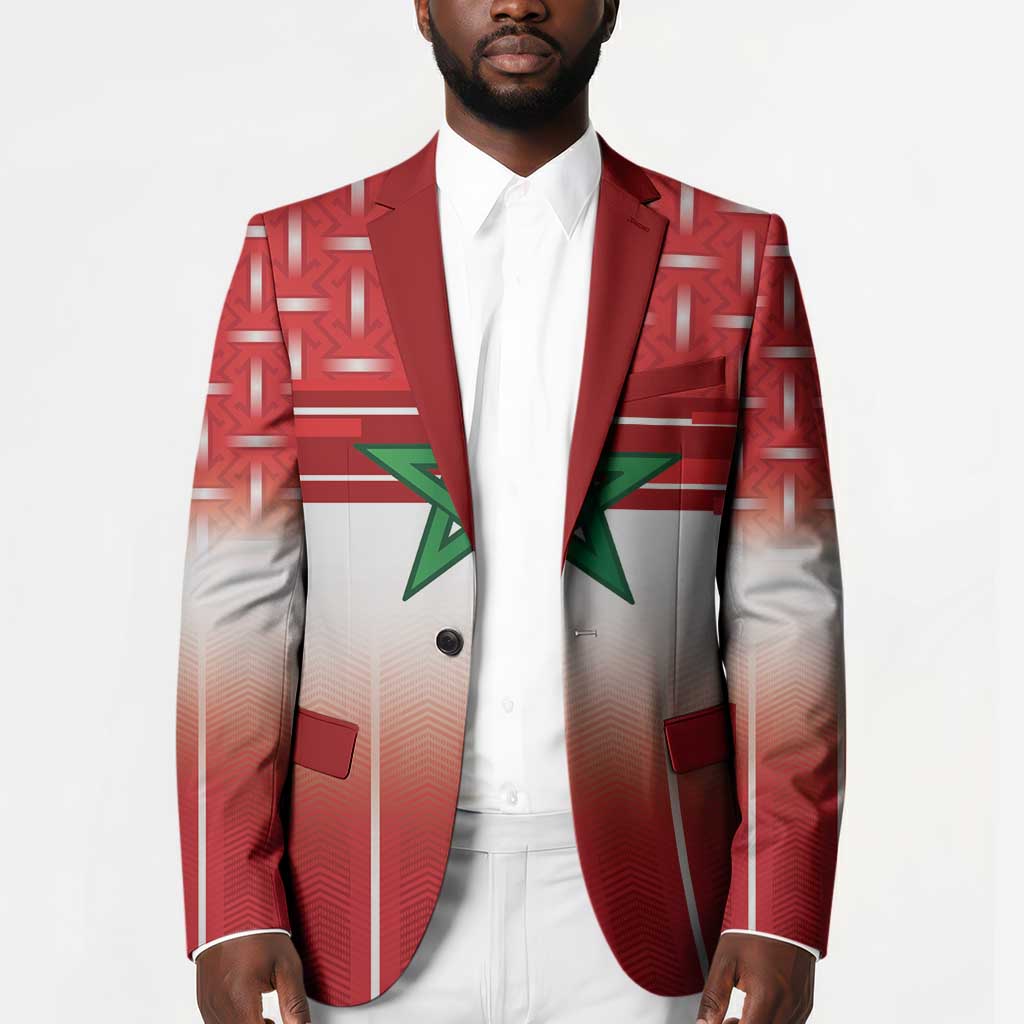 World Football Morocco Custom Blazer 1994 Away Retro Red Jersey - African Pride