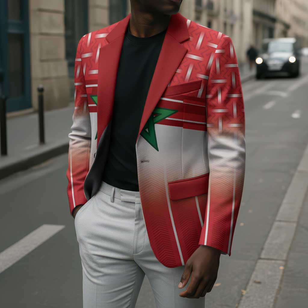 World Football Morocco Custom Blazer 1994 Away Retro Red Jersey - African Pride