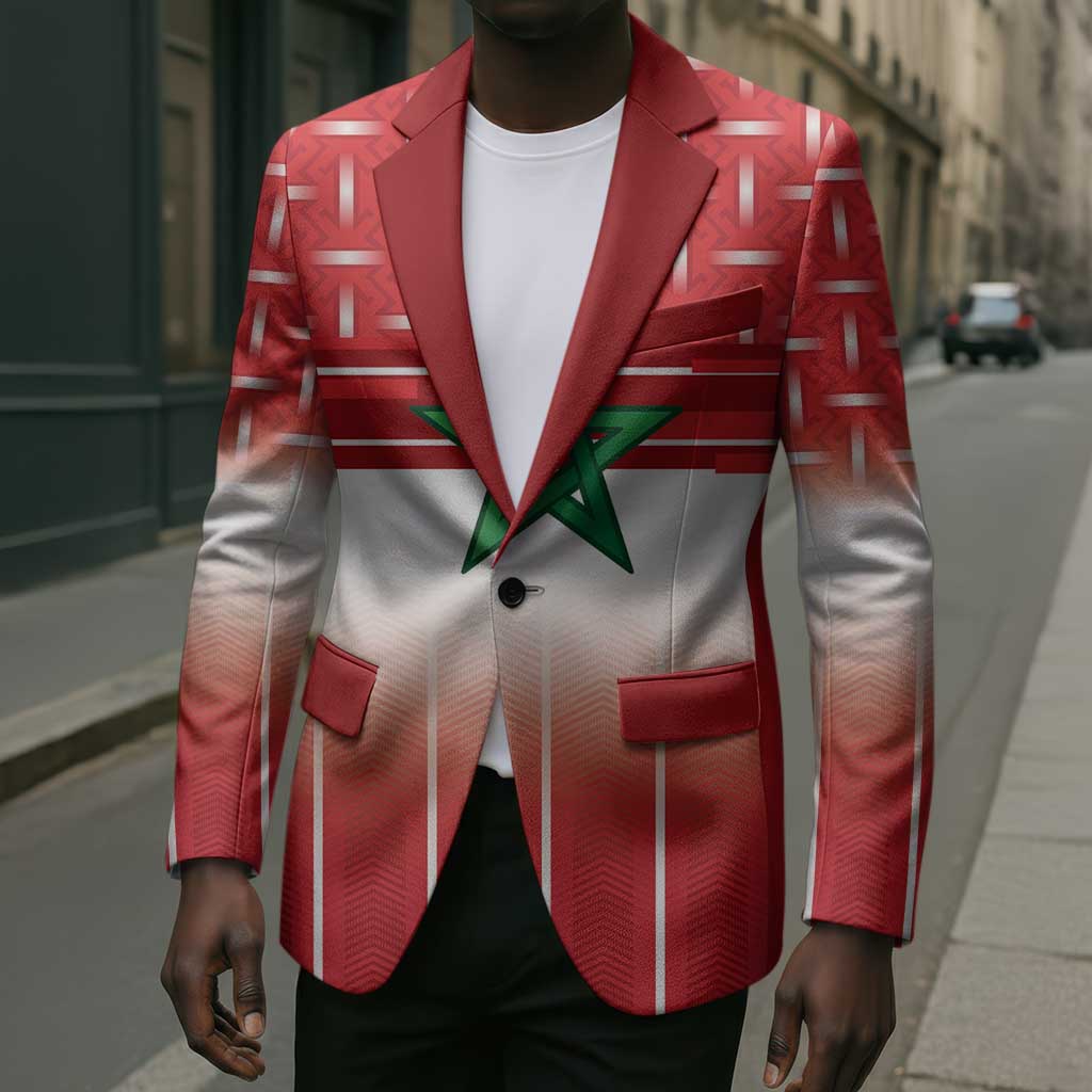World Football Morocco Custom Blazer 1994 Away Retro Red Jersey - African Pride