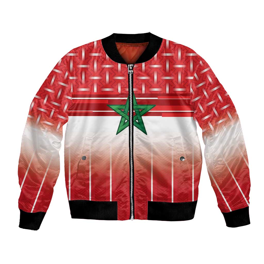 World Football Morocco Custom Bomber Jacket 1994 Away Retro Red Jersey - African Pride