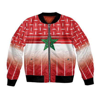 World Football Morocco Custom Bomber Jacket 1994 Away Retro Red Jersey - African Pride