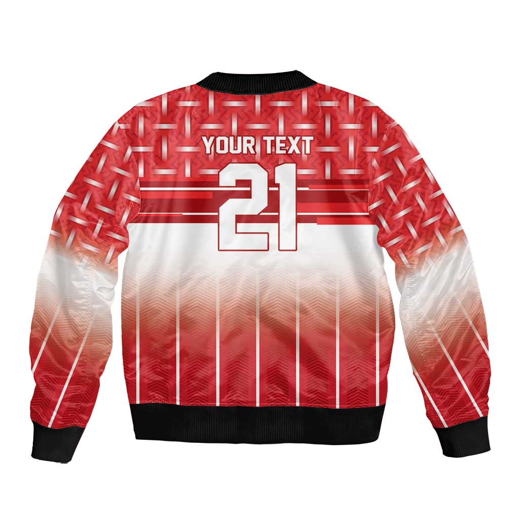 World Football Morocco Custom Bomber Jacket 1994 Away Retro Red Jersey - African Pride