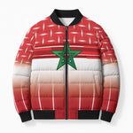 World Football Morocco Custom Bomber Puffer Jacket 1994 Away Retro Red Jersey - African Pride