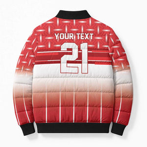 World Football Morocco Custom Bomber Puffer Jacket 1994 Away Retro Red Jersey - African Pride