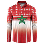 World Football Morocco Custom Button Sweatshirt 1994 Away Retro Red Jersey