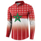 World Football Morocco Custom Button Sweatshirt 1994 Away Retro Red Jersey